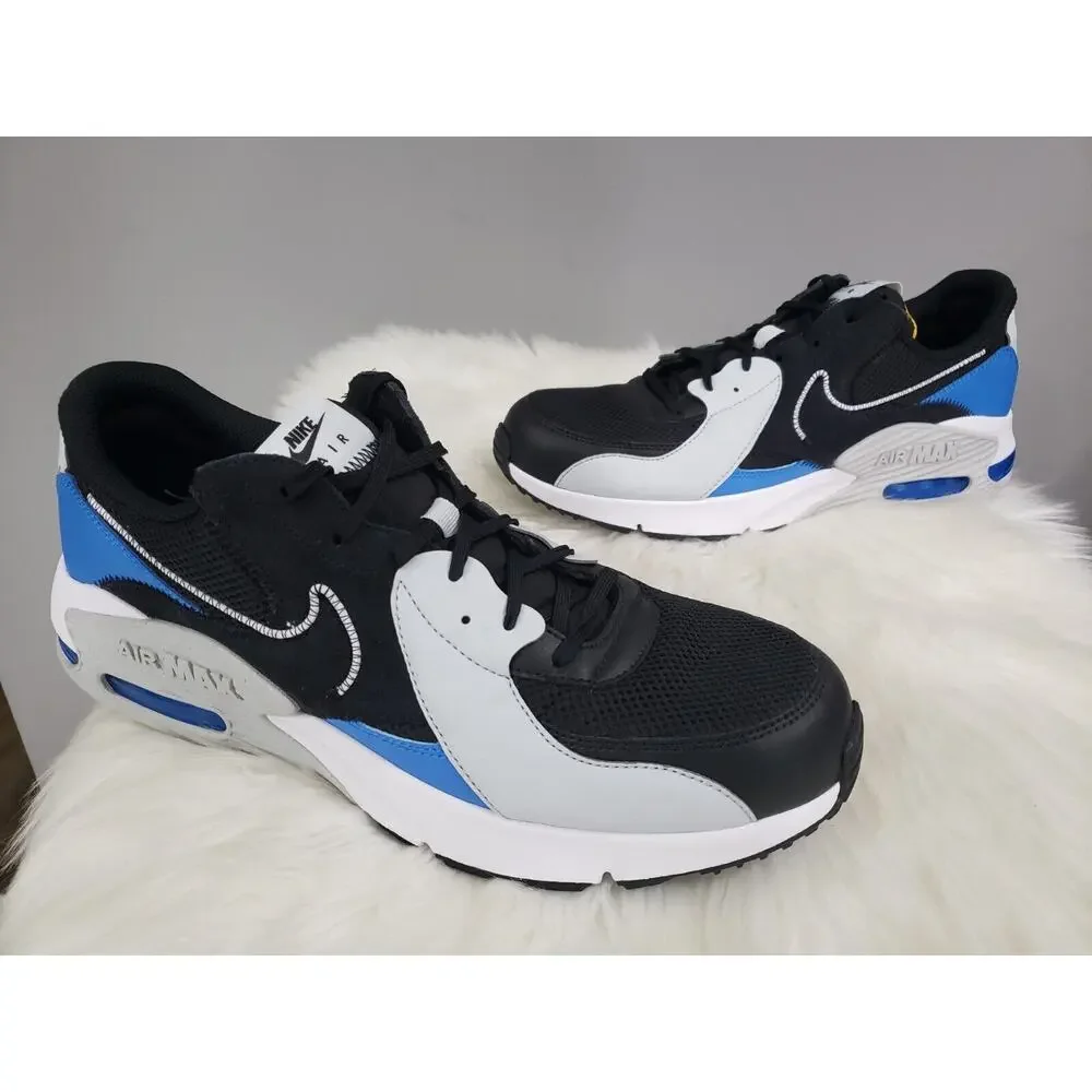 NEW Nike Air Max Excee Black White Photo Blue Sneakers Shoes DQ3993-002 Men's 13
